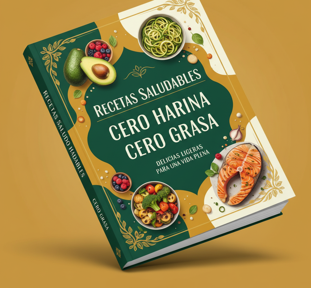 Recetas Saludables Cero Harina y Cero Grasa digital + 2 Bonus de Regalo